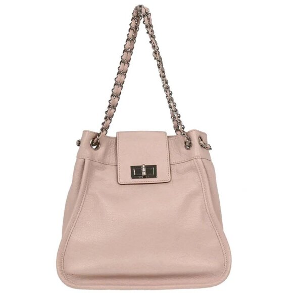 Chanel Light Pink Calfskin Mademoiselle Lock Shoulder Tote Bag AQ00080 - Picture 1 of 10
